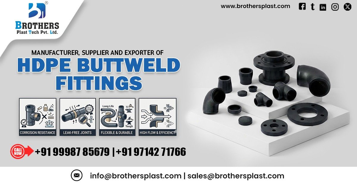 Manufacturer and Supplier of HDPE Buttweld Fittings